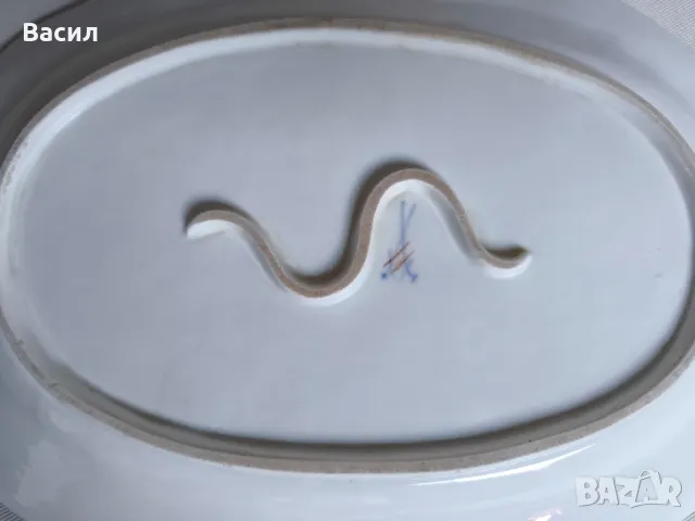 Овална чиния Meissen, снимка 7 - Чинии - 49579833