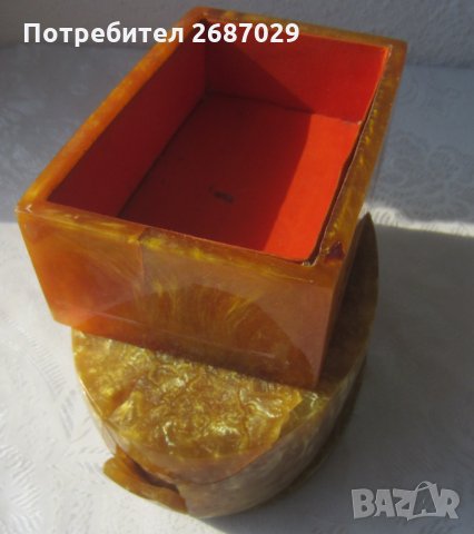 Кутии  кутия каталин, цвят кехлибар и свещник, снимка 14 - Други ценни предмети - 32156986