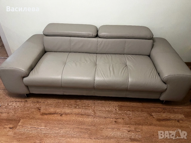 Кожен диван от естествена кожа 