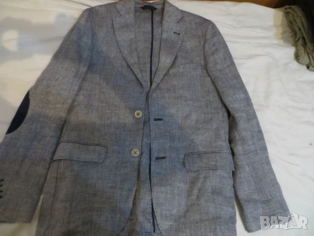 Мъжко сако от лен Massimo Dutti, снимка 4 - Сака - 51516133