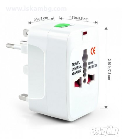 УНИВЕРСАЛЕН ТУРИСТИЧЕСКИ АДАПТЕР - ПРЕХОДНИК КЪМ AU/UK/US/EU СТАНДАРТИ - код 0134, снимка 9 - Ключове, контакти, щепсели - 34089933