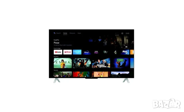 55" Смарт 4К Телевизор TCL 55HG60E, Android TV, Wi-Fi + Bluetooth, снимка 4 - Телевизори - 51270546
