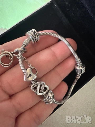 Гривна Пандора ,обеци Сваровски колие Сваровски , снимка 2 - Гривни - 53984185