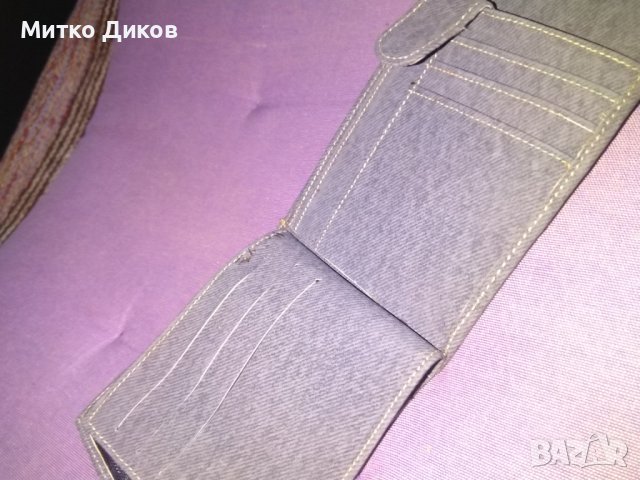 S.Bellini марков италиански портфейл кожен промазан плат с много отделения 120х95мм, снимка 7 - Портфейли, портмонета - 38518428