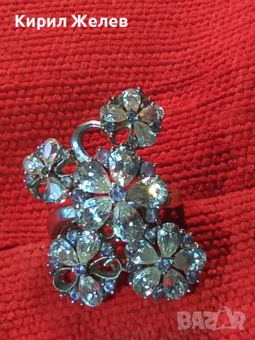 ШИКОЗЕН АЖУРЕН ФЛОРАЛЕН СКЪПОЦЕНЕН СРЕБЪРЕН ПРЪСТЕН СРЕБРО 925 с ЮВЕЛИРНО ФАСЕТИРАНИ ЦИРКОНИ 50064, снимка 15 - Пръстени - 49248112