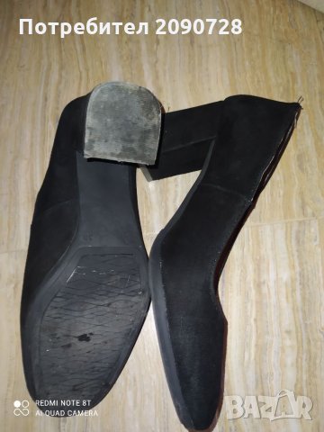 Естествен велур ,обувки на ток, снимка 3 - Дамски обувки на ток - 33940749