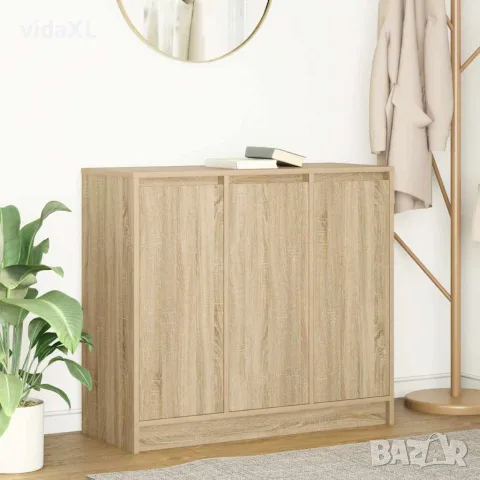 vidaXL Сайдборд, дъб сонома, 85x34x76 см, инженерно дърво, снимка 2 - Бюфети - 56148399