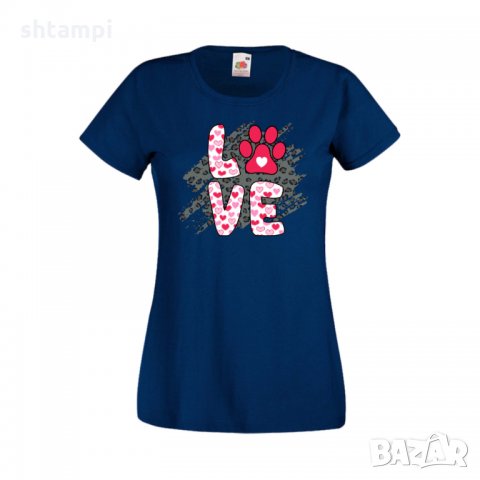 Дамска тениска Свети Валентин Dog Love 1, снимка 4 - Тениски - 35646929