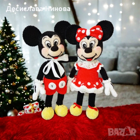 Мики и Мини Маус-45см, ръчна изработка