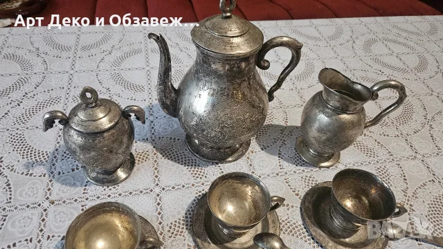 Старинен ориенталски кафен сервиз, снимка 2 - Сервизи - 56130435