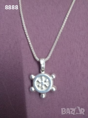 Сребърен синджир с висулка , снимка 3 - Колиета, медальони, синджири - 42206437