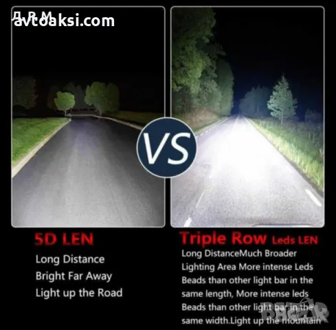 Mощен Лед бар/LED BAR, Прав/Извит 105см, 540W, снимка 5 - Аксесоари и консумативи - 49217410