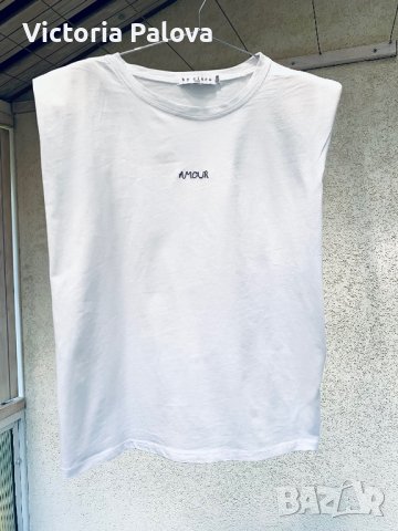 Бутикова тениска/топ с подплънки BY CLARA PARIS, снимка 4 - Тениски - 37590373