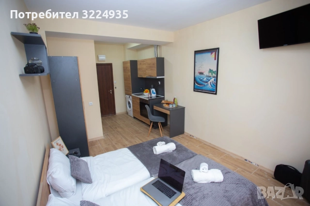 1-стаен  / Търново- кв.Бузлуджа/ 44000 EU/ Видеонаблюдение / Контрол на Достъпа / Обзаведен , снимка 12 - Апартаменти - 52286103