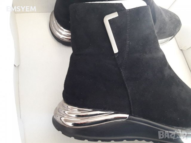 Боти Черен велур ARISE - размер 39 , снимка 8 - Дамски боти - 39615107