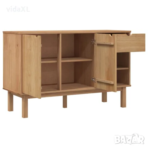 vidaXL Сайдборд OTTA, 114x43x73,5 см, борово дърво масив, снимка 4 - Бюфети - 56147277