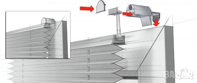 Плисирана щора GARDINIA EASYFIX без пробиване, за затягане, снимка 3 - Щори - 39976301