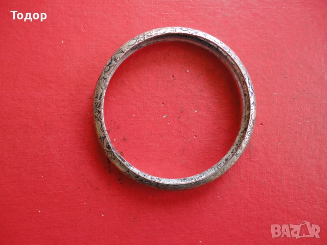 Страхотна посребрена гривна , снимка 4 - Гривни - 50460164