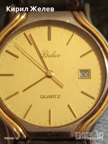 Елегантен часовник Dulux quartz swiss made с кожена каишка 51520, снимка 3 - Мъжки - 52375265