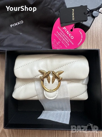 Чисто нова чанта Pinko micro puff бяла