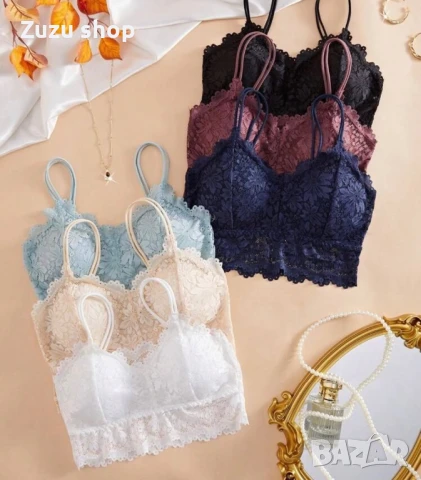 Комплект 6 броя дамски дантелени бюстиета, снимка 7 - Бельо - 50807009