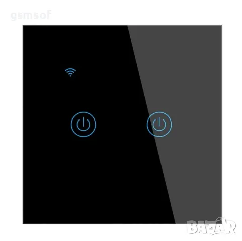 Tuya Smartlife - WiFi сензорен ключ за осветление (сериен) без нужда от 0 проводник, черен, снимка 4 - Друга електроника - 47690013