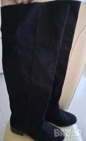 Нови дамски черни ботуши над коляното, снимка 4 - Дамски ботуши - 53904015