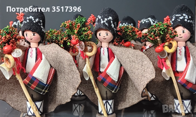 КОЛЕДАР - Дървена  кукла с национална носия - Коледари, снимка 5 - Други - 52455380