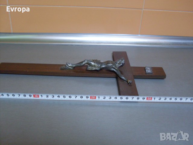 Дървен кръст- разпятие., снимка 6 - Антикварни и старинни предмети - 42526136