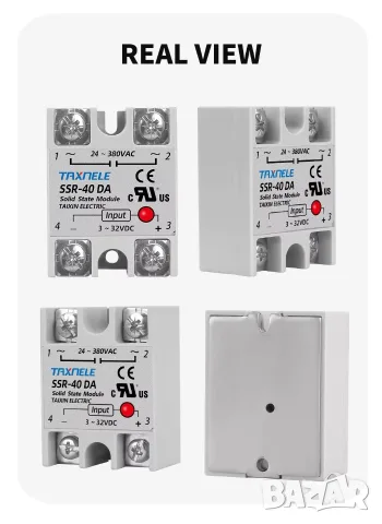 Твърдотелно реле SSR-40DA 3–32V DC, 24–380V AC, снимка 11 - Друга електроника - 55973596