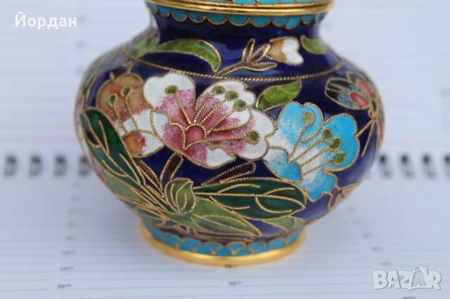 Ваза бронз и емайл, снимка 7 - Вази - 40657452