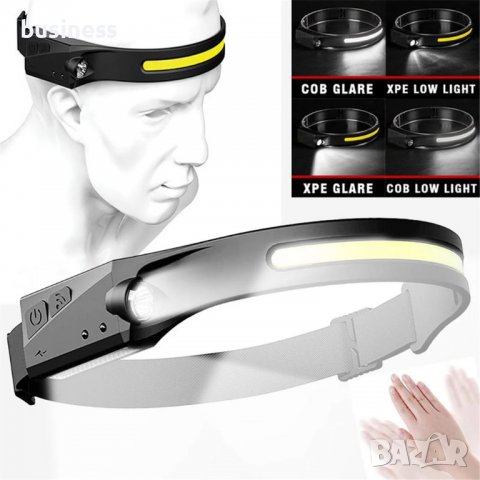 Челник Сензорен Лед LX200 350LM COB LED, снимка 2 - Оборудване и аксесоари за оръжия - 36612225