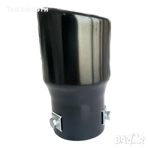 Накрайник за ауспух 2215 Черен входа-57мм изхода-76мм, снимка 2 - Аксесоари и консумативи - 48820614