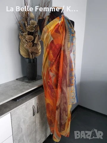 Парео от 100% коприна с размер 180/125 см., снимка 4 - Шалове - 50671760