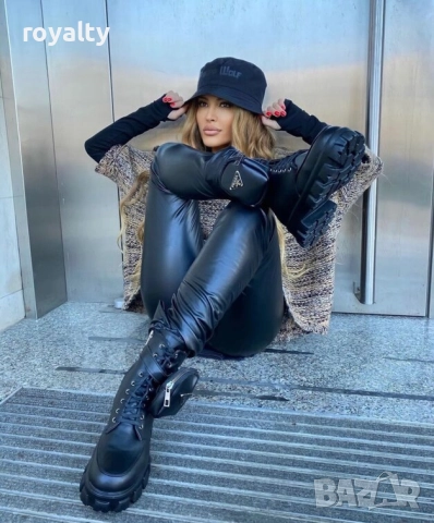 Равни боти - черна кожа, снимка 3 - Дамски боти - 52011309