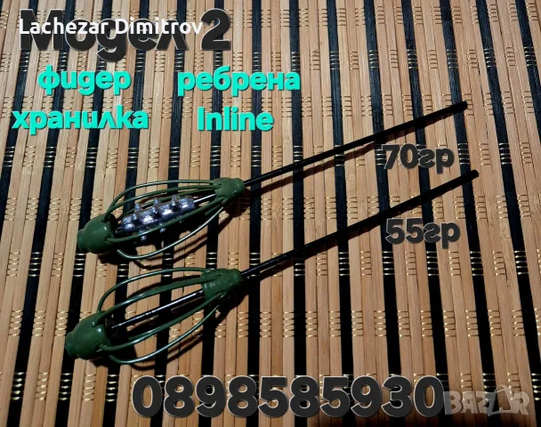 Фидер хранилки ребрени (Inline) , снимка 2 - Такъми - 56543214