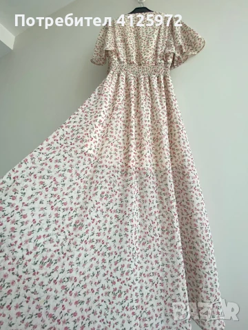 Дамска лятна дълга рокля Stradivarius на цветчета, размер S