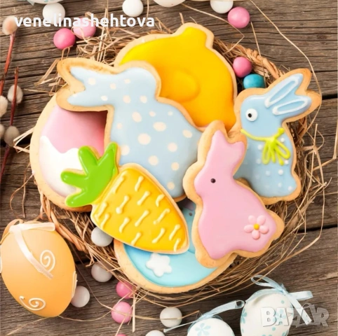 5 броя зайче заек яйце пиле метални резци резец бисквитки тесто фондан декорация , снимка 3 - Форми - 53116926