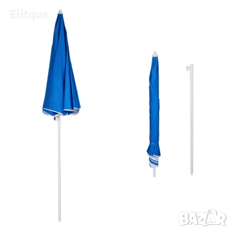 Плажен чадър с метална основа и чупещо се рамо Muhler, снимка 2 - Други стоки за дома - 52854681