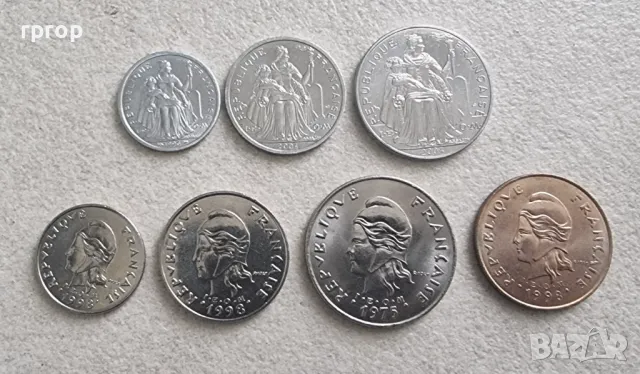 Френска полинезия. 1, 2, 5,10, 20, 50 и 100 франка. 1975- 2004 година. UNC. Чисто нови. 7 бр., снимка 11 - Нумизматика и бонистика - 49841286