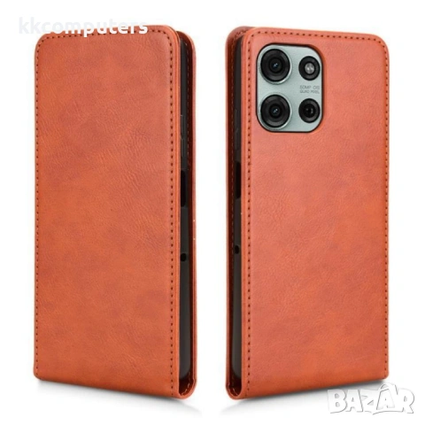 Motorola Moto G75 5G Flip3 Magnetic Кожен Калъф и Скрийн Протектор, снимка 4 - Калъфи, кейсове - 53242051