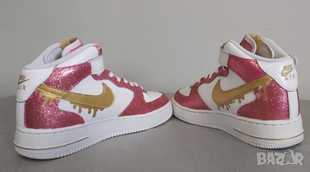 NIKE AIR FORCE 1 ръчно рисувани 38.5 номер без забележки , снимка 5 - Маратонки - 36796369