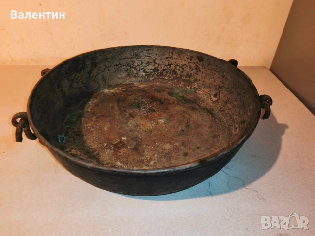 Бакърена тава с дръжки 15, снимка 5 - Антикварни и старинни предмети - 52524685