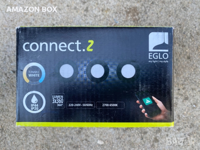 Комплект от 3 LED Смарт лампи (лунички) EGLO ConnectZ, снимка 5 - Лед осветление - 52107674
