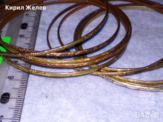 КОМПЛЕКТ ПОМЕДНЕНИ СТОМАНЕНИ ТЪНКИ ОРИЕНТАЛСКИ ТИП ГРИВНИ 37941, снимка 7 - Гривни - 40811382