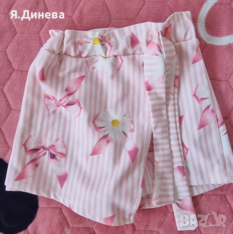 Къси панталони пола и пола за момиче 134н, снимка 4 - Детски къси панталони - 54358535