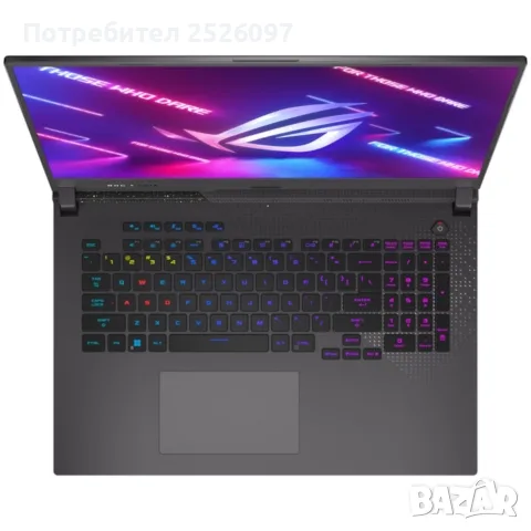 ASUS ROG Strix G17/360Hz/Ryzen 7 6800H/16GB DDR5/RTX 3060/1TB/RGB, снимка 4 - Лаптопи за игри - 56138072
