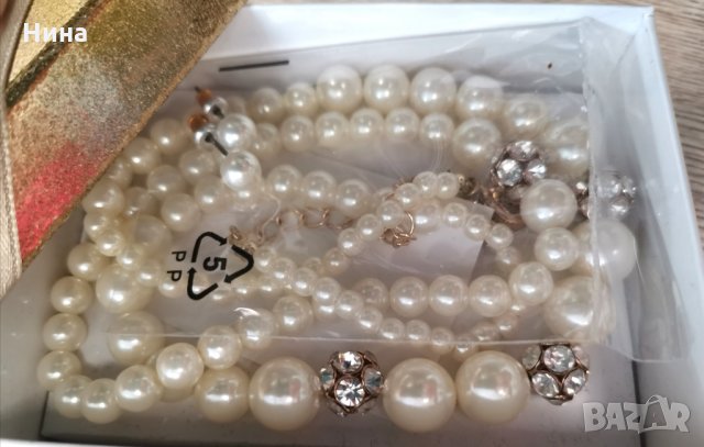 Комплект от 3 части с перли, снимка 3 - Бижутерийни комплекти - 31413885
