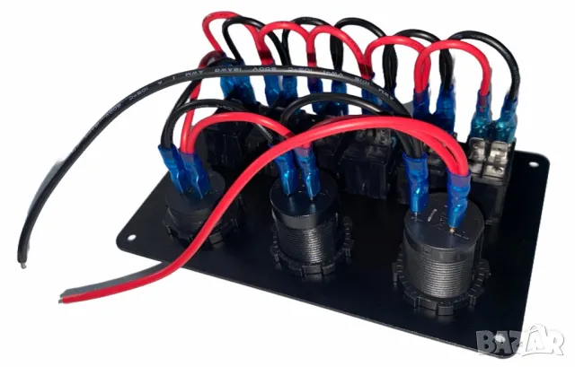 6-канален превключвателен панел с LED подсветка 12V/24V, снимка 4 - Друга електроника - 48260226