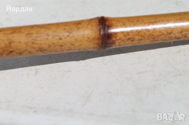 Стар бастун от бамбук със сребърна дръжка, снимка 6 - Колекции - 38300242